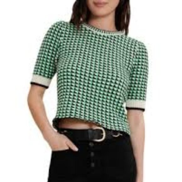 Maje Moxanne Tweed Cotton-Knit Top - Picture 2 of 15